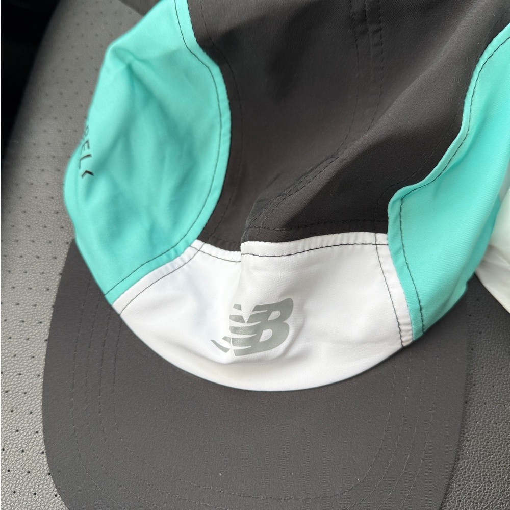 New Balance 5 panel unisex rebel black white and Teal